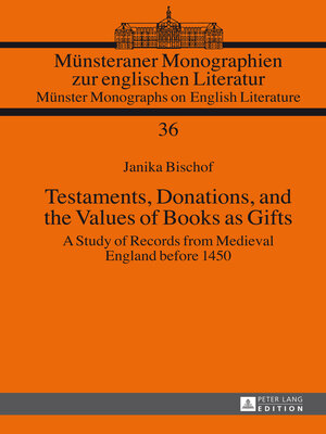 cover image of Testaments, Donations, and the Values of Books as Gifts